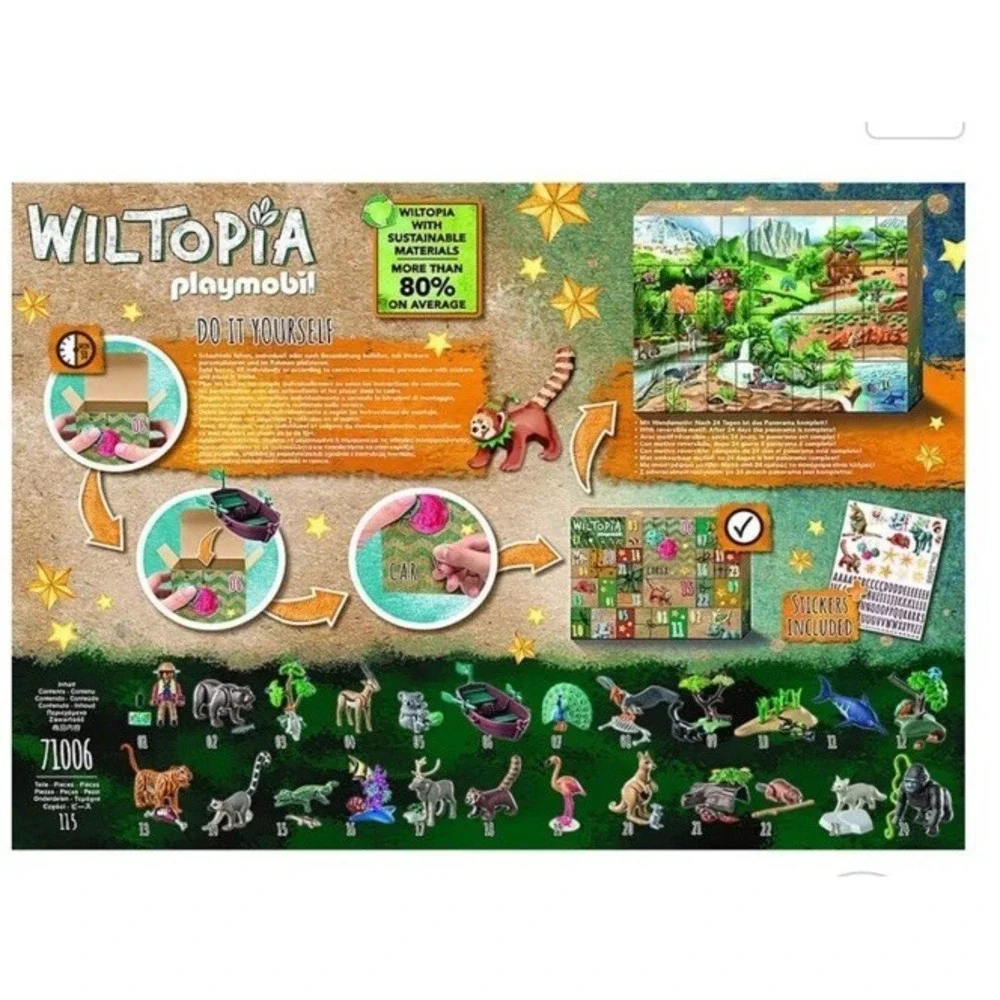 (b41/5)Playmobil 71006 Wiltopia DIY Advent Calendar : Animals Around the World